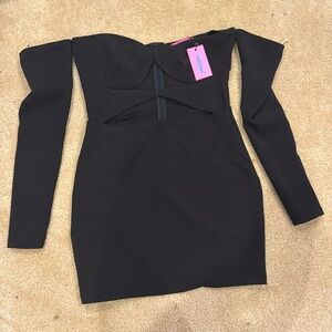 Edikted off the shoulder black dress